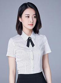 女裝職業(yè)裝短袖條紋襯